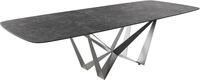 DELIFE Esszimmertisch Edge Boot 240-300x120 cm | Keramik Laminam&reg; Nero Greco