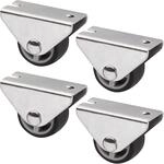 SOTECH 4er Set Kastenrolle PASSAU &Oslash; 25 mm dunkelgrau Transportrolle | f&uuml;r