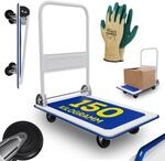TroniTechnik&reg; Transportwagen Plattformwagen klappbar - mit Lenkrollen 150 kg