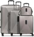 REDOLZ Hartschalen Koffer-Set 4-teilig mit Beauty Case | Dehnfalte, Doppelrollen,