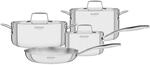 Tramontina Grano Kochgeschirr, 4-tlg. Set, Rostfreier Edelstahl, 3 T&ouml;pfe, 1