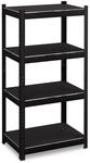 Relaxdays Schwerlastregal, HxBxT 120x60x40 cm, 4 Ebenen, Stahl, schwarz | 1000 kg