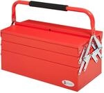 DURHAND Werkzeugkasten Werkzeugkoffer Leer 45 x 20 x 34,5 cm Rot | Montage