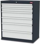 STIER Schubladenschrank mit 6 Schubladen BxTxH 900x575x1020 mm RAL 7016 / RAL...
