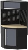 FEISTOS Werkstatteinrichtung Apollo Eckschrank 86x46x200 cm Schwarz Stahl 