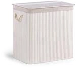 hjh LIVING W&auml;schekorb 3 F&auml;cher, 150 L W&auml;schesammler mit Deckel, Wei&szlig; |...