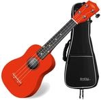 Classic Cantabile US-100 RD Sopran-Ukulele Rot Set inkl. Tasche, 5 cm) | Sopran