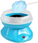 HOMCOM Zuckerwattemaschine f&uuml;r Zuhause mit St&auml;bchen 550W H&ouml;he 18 cm Blau |...
