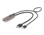 StarTech 30cm Aktives HDMI 2.1 auf DP 1.4 Kabel, 8K 60Hz, HDR, USB | Betrieben,