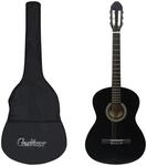 vidaXL Klassikgitarre f&uuml;r Anf&auml;nger mit Tasche Schwarz 4/4 39"