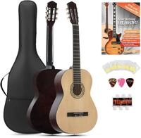 Classic Cantabile AS-851 Linksh&auml;nder Konzertgitarre 4/4 Starter Set (6 Saiten,