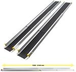 Wiltec 2X Alu Teleskop-Rampe 270 kg 121,5-213,5 cm mit Antirutsch-Belag &...