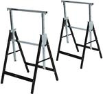 DURHAND S&auml;gebock Arbeitsbock Hohenverstellbar Schwarz 68 x 56 x 80-130 cm | Faltbar,