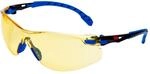 3M Solus Safety Glasses, Blau/Schwarz frame, Scotchgard Anti-Fog, Amber Lens,