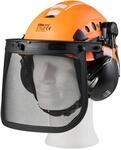TRUTZHOLM Forsthelm mit Geh&ouml;rschutz, Visier 50&ndash;66cm, 3in1 Schutz | per...