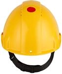 3M Schutzhelm, Uvicator, Pinlock-Verschluss, bel&uuml;ftet, Lederschwei&szlig;band, Gelb,
