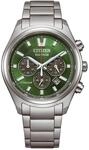 Citizen Eco-Drive Herren-Armbanduhr Chronograph Solar Titan/Gr&uuml;n CA4750-51X