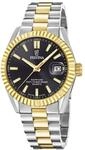 Festina Swiss Made Herrenuhr aus goldfarbenem, PVD-beschichtetem Stahl mit...