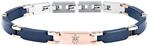 Maserati Ceramic Herrenarmband Kette | Stahl, Blau, Rose-Gold, Gr&ouml;&szlig;e 19 + 3 cm