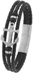 Tom Tailor Identarmband f&uuml;r Herren, Edelstahl, 20+1,5 cm, schwarz,...