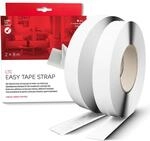 LABEL THE CABLE Easy Tape Strap Klettband selbstklebend, 8m x 20mm, Wei&szlig; 