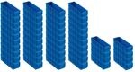 SuperSparSet 48x Blaue Industriebox 300 S | HxBxT 8,1x9,1x30cm | 1,6 Liter 