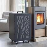 Mendler Pelletbeh&auml;lter HWC-Q30 B&auml;ume 64x36x36cm - anthrazit | Pelletbox,