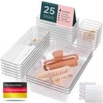 uandu Schubladen Organizer 25er mit 4 Gr&ouml;&szlig;en f&uuml;r K&uuml;che, Bad & B&uuml;ro |...