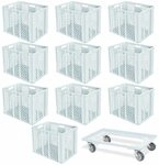 BRB 10er SPAR-Set Euro-Stapelbeh&auml;lter PLUS Transportroller, 600x400x410 mm