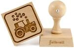 Folkroll Keksstempel Traktor, 55x55 mm, Cookiestempel, Backstempel, Keks,...