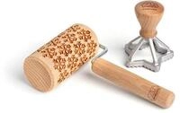 Marcato Kekszubereitungs-Set, Weihnachtsthema, Teigrolle f&uuml;r Kekse, 65 mm,
