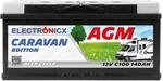 Electronicx AGM Caravan Batterie 140Ah 12V Versorgungsbatterie Deep Cycle...