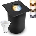 SSC-LUXon JUAVI Bodeneinbauleuchte eckig IP67 GU10 6W 3 Lichtfarben dimmbar 