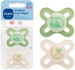 MAM Original Start Night Schnuller | 0-2 Monate | Leuchtende Babyschnuller f&uuml;r
