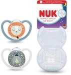 NUK Perfect Match Air Night Baby-Schnuller | 6-18 Monate | Leuchtende Schnuller, die