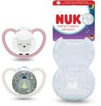 NUK Perfect Match Air Night Baby-Schnuller | 0-6 Monate | Leuchtende Schnuller, die