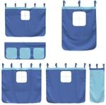 vidaXL Vorh&auml;nge f&uuml;r Hochbett Blau Polyester