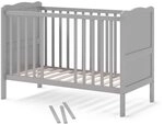 VitaliSpa Babybett Tobi, Grau, 60x120 cm | mit h&ouml;henverstellbarem Lattenrost...
