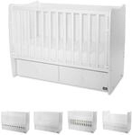 Lorelli Babybett MATRIX NEW Kinderbett 120 x 60 cm, 2 Ebenen, 2 Schubladen wei&szlig;