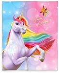 Herding Unicorn Academy Soft-Fleecedecke, 130 x 160 cm, 100% Polyester, Mehrfarbig