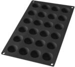 L&eacute;ku&eacute; 620220 Mini-Halbkugel Backform, Silikon, schwarz, 24 Mulden , 30 x 17.5 x 1.2