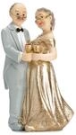 Tortenfigur Goldene Hochzeit Brautpaar 12 cm x 1 St&uuml;ck Tortendeko Figuren
