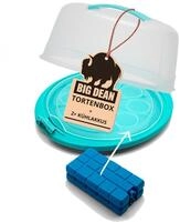BigDean Tortenbeh&auml;lter + K&uuml;hlakku Kuchen Transportbox mit K&uuml;hlung | Inkl. 2