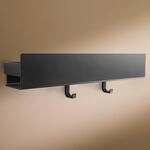 Designfabrik Hamburg Duschablage | 42 cm Schwarz | Duschregal ohne Bohren |...