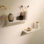 Designfabrik Hamburg Wandregal | 30 cm Wei&szlig; 2er-Set | ohne Bohren | Duschregal