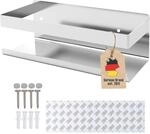 INTIRILIFE selbstklebendes Duschregal in Silber - 23 x 10,5 x 8 cm -...