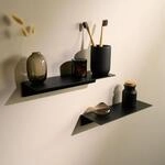 Designfabrik Hamburg Wandregal | 30 cm Schwarz 2er-Set | ohne Bohren |...