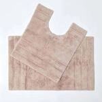 Homescapes 2-teiliges Badematten Set Spa Supreme bestehend aus Duschvorleger 50...