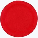 Homescapes Runde Badematte rot, Premium Badvorleger 80 cm, Badteppich Baumwolle mit