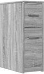 vidaXL Badschrank Schmal mit Rollen Grau Sonoma Holzwerkstoff